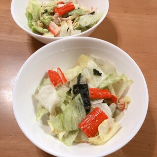 レタスとカニカマでサッパリ酢の物